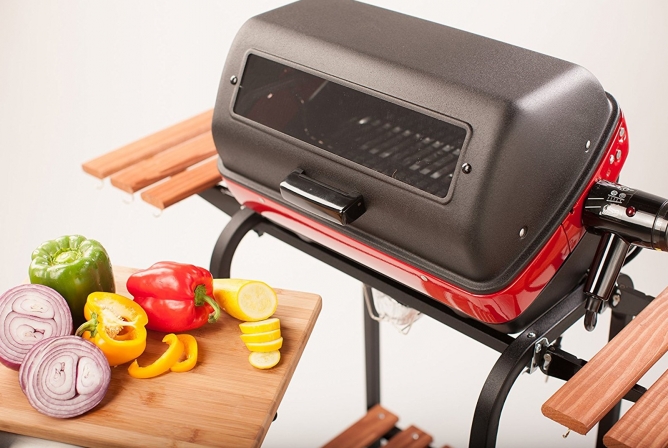 Easy Street Deluxe Electric Cart Grill Review Viewing Window
